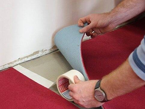 Укладка ковролина своими руками: как стелить ковролин на клей, видео-инструкция по настилу ковролина