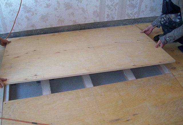 Укладка фанеры на деревянный пол под ламинат