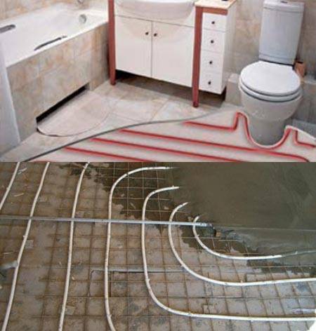 Теплый пол в ванной под плитку - особенности монтажа
