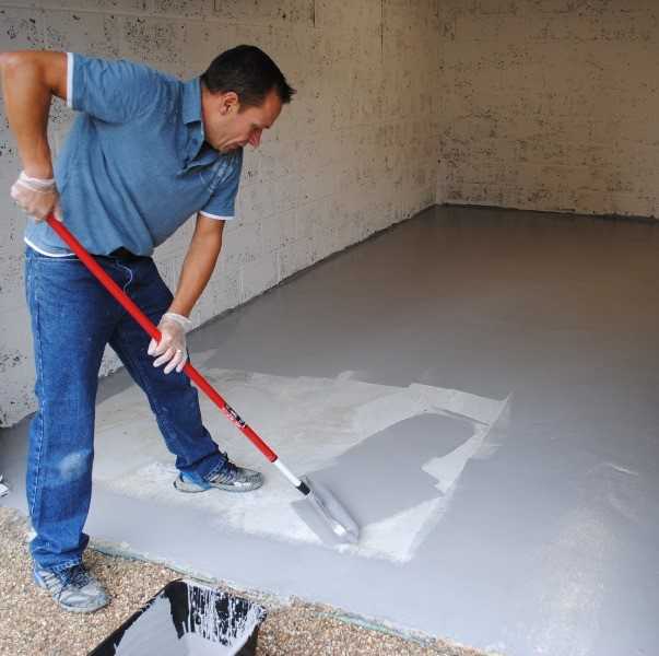 Секреты по технологии окрашивания бетонного пола в гараже