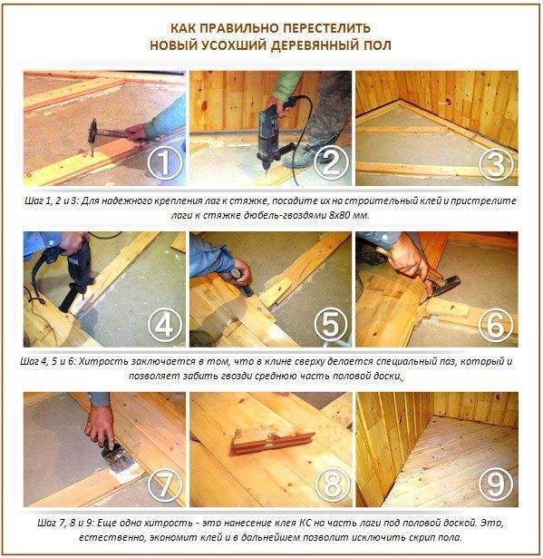Как перестелить деревянный пол в квартире — описываем во всех подробностях
