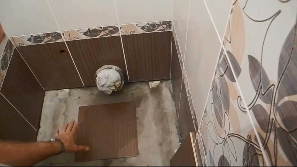 Укладка плитки на пол в ванной своими руками