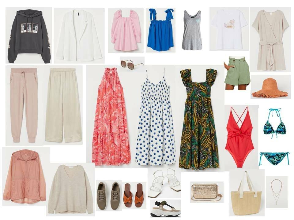 Готовый базовый гардероб на лето для женщины 30-35 лет: 14 предметов одежды