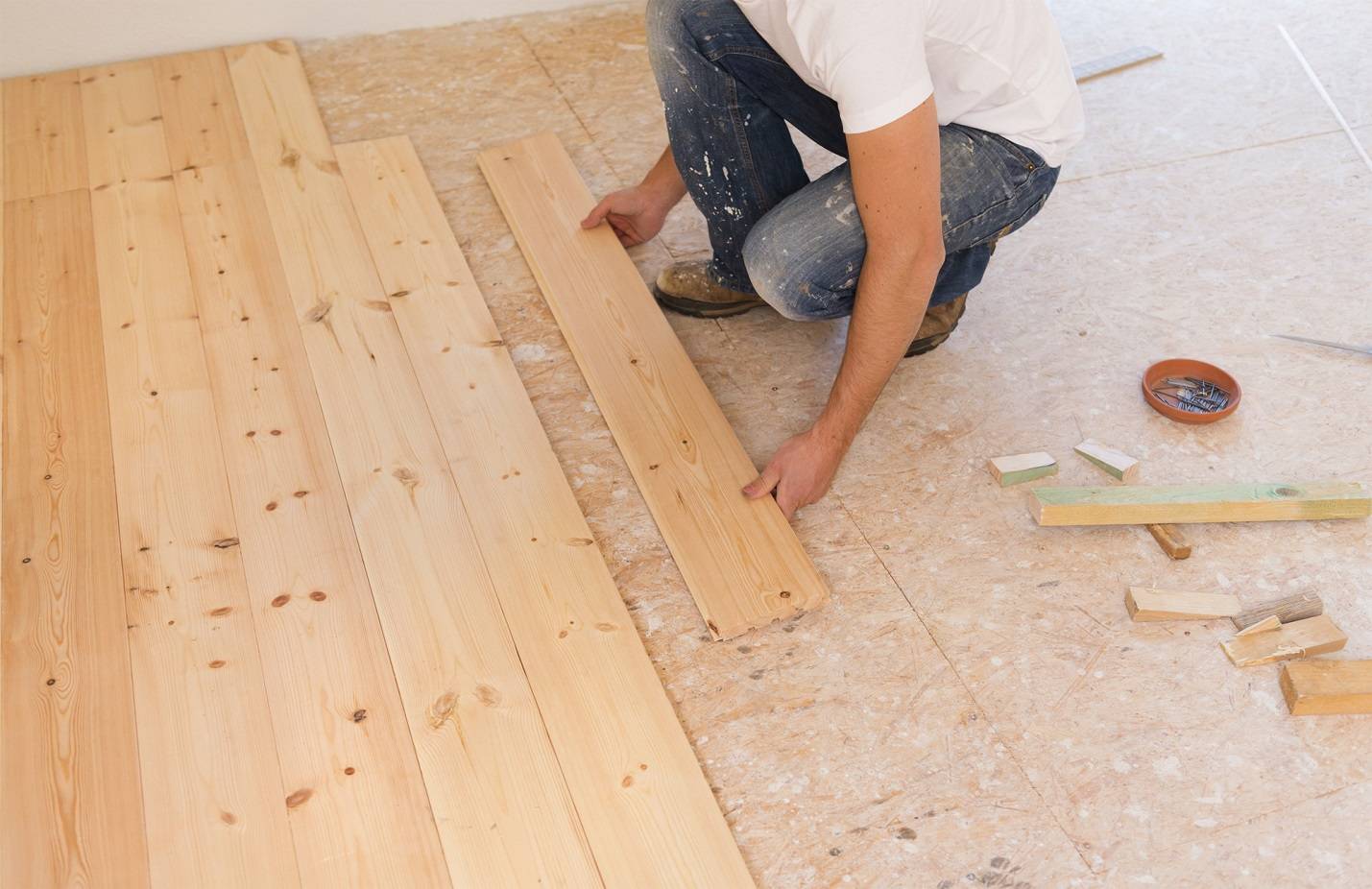 Как положить деревянный пол на деревянный пол  этапы работ - варианты пола