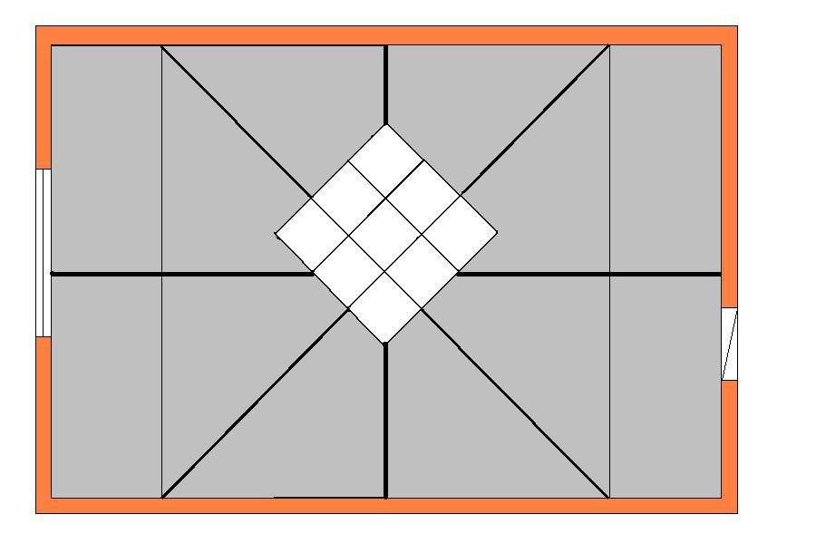 Укладка плитки по диагонали