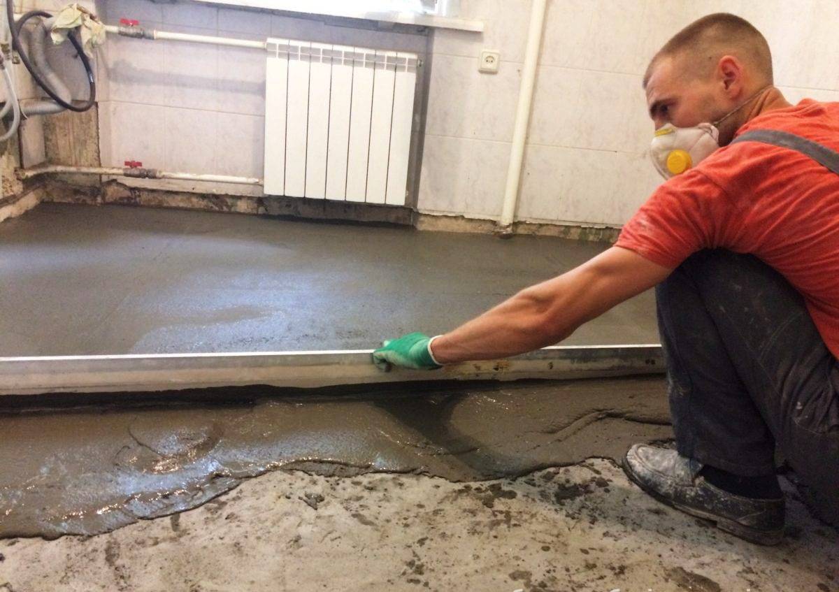 Выравнивание бетонного пола: материалы, пошаговая инструкция