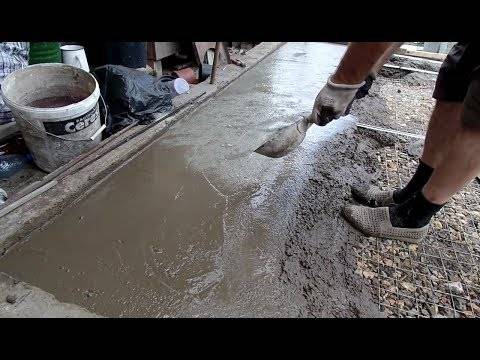 Как правильно железнить бетон цементом