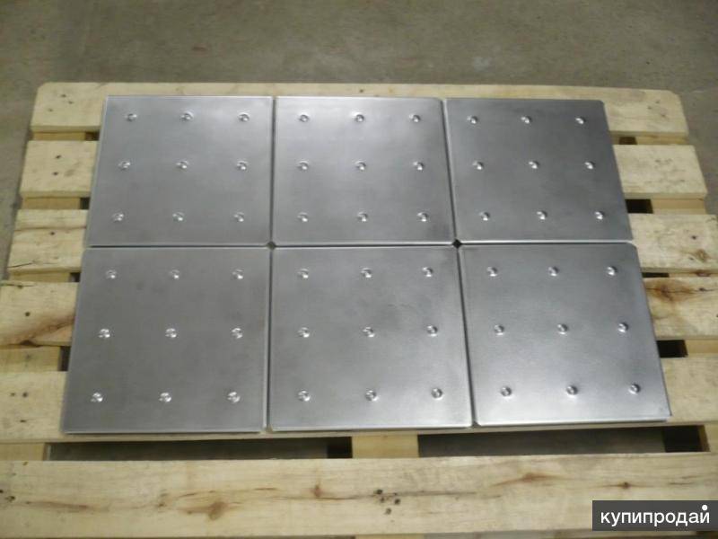 Плитка металлическая для пола 300х300 мм - усиленные промышленные полы. плитка металлическая для промышленного пола