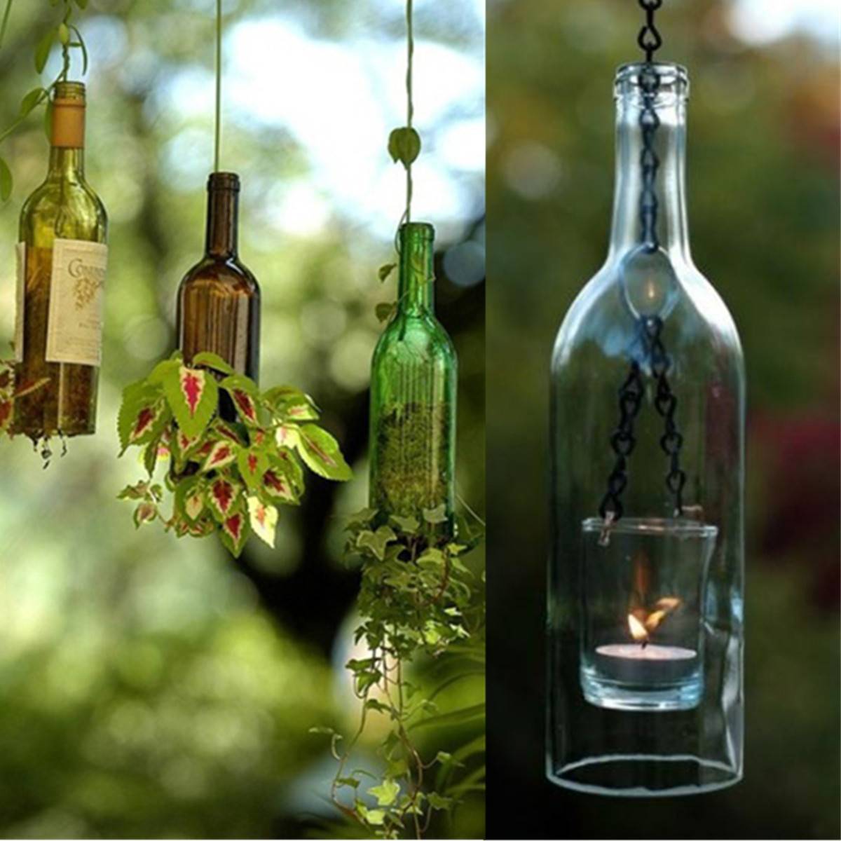 Что можно сделать из стеклянных бутылок своими руками для сада и огорода