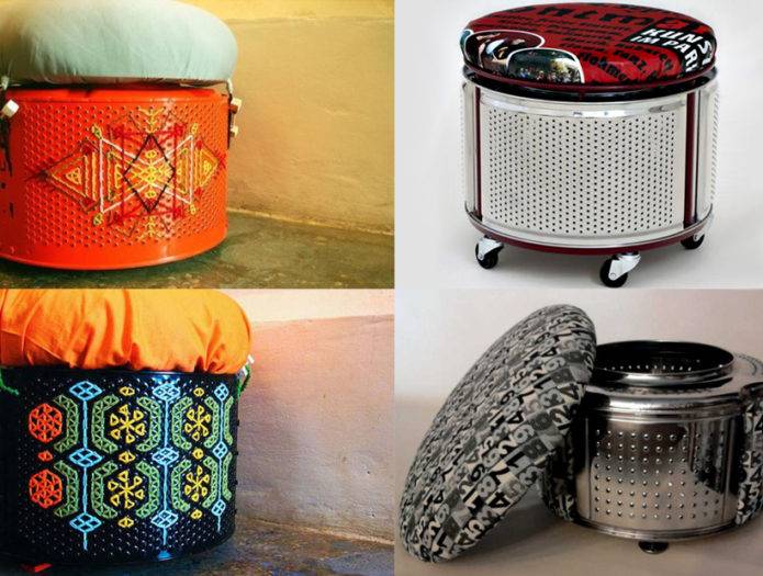 15 неординарных способов использования барабана старой стиральной машины