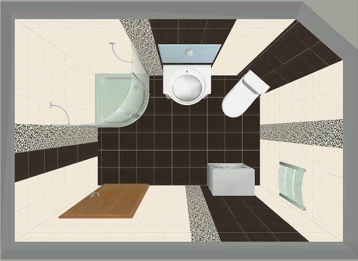 Раскладка плитки в ванной: 5 способов оформления