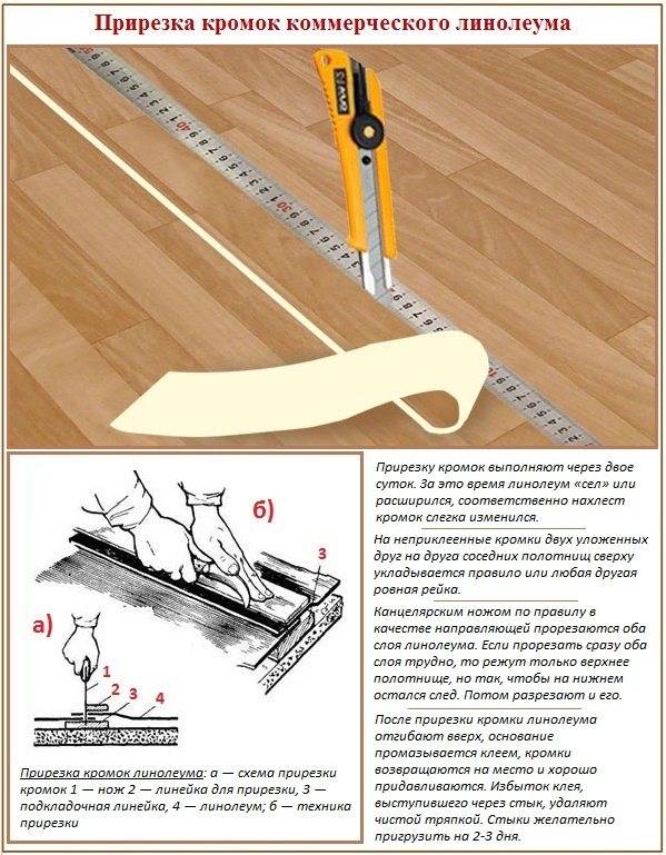 Каким клеем клеить линолеум на деревянный пол? - о нюансах в строительных работах