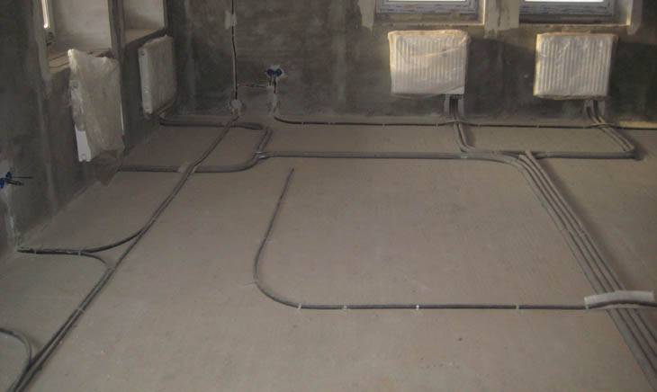 Разводка электропроводки в полу. прокладка кабелей и проводов в стяжке пола.