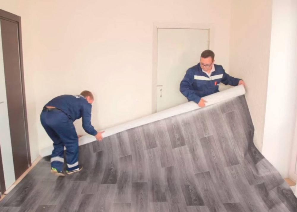 Укладка линолеума на бетонный пол: технология работ
