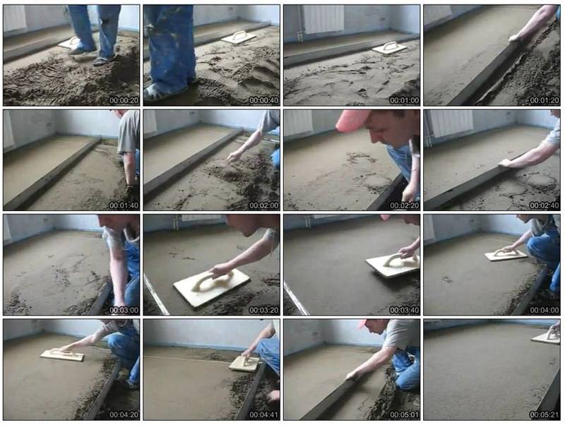 Цементно-песчаная стяжка????: виды, пошаговая инструкция по заливке
