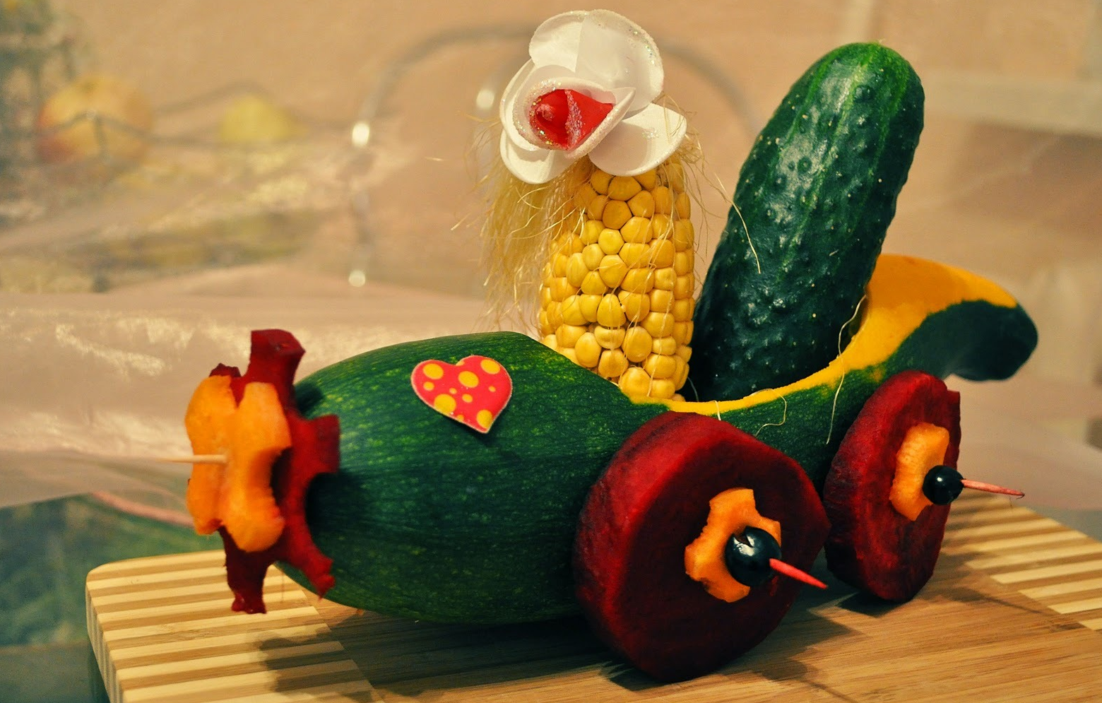Здравствуй, осень! выставка поделок из овощей и фруктов. | страна мастеров