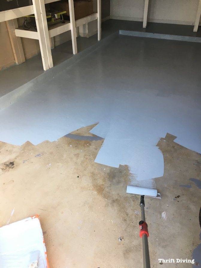 Чем покрасить бетонный пол в гараже чтобы не пылил и не стирался
