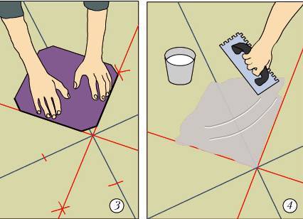 Укладка плитки по диагонали на пол: укладка прямоугольной плитки с видео инструкцией