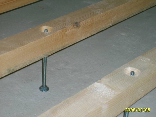 Руководство по креплению лаг к бетонному полу