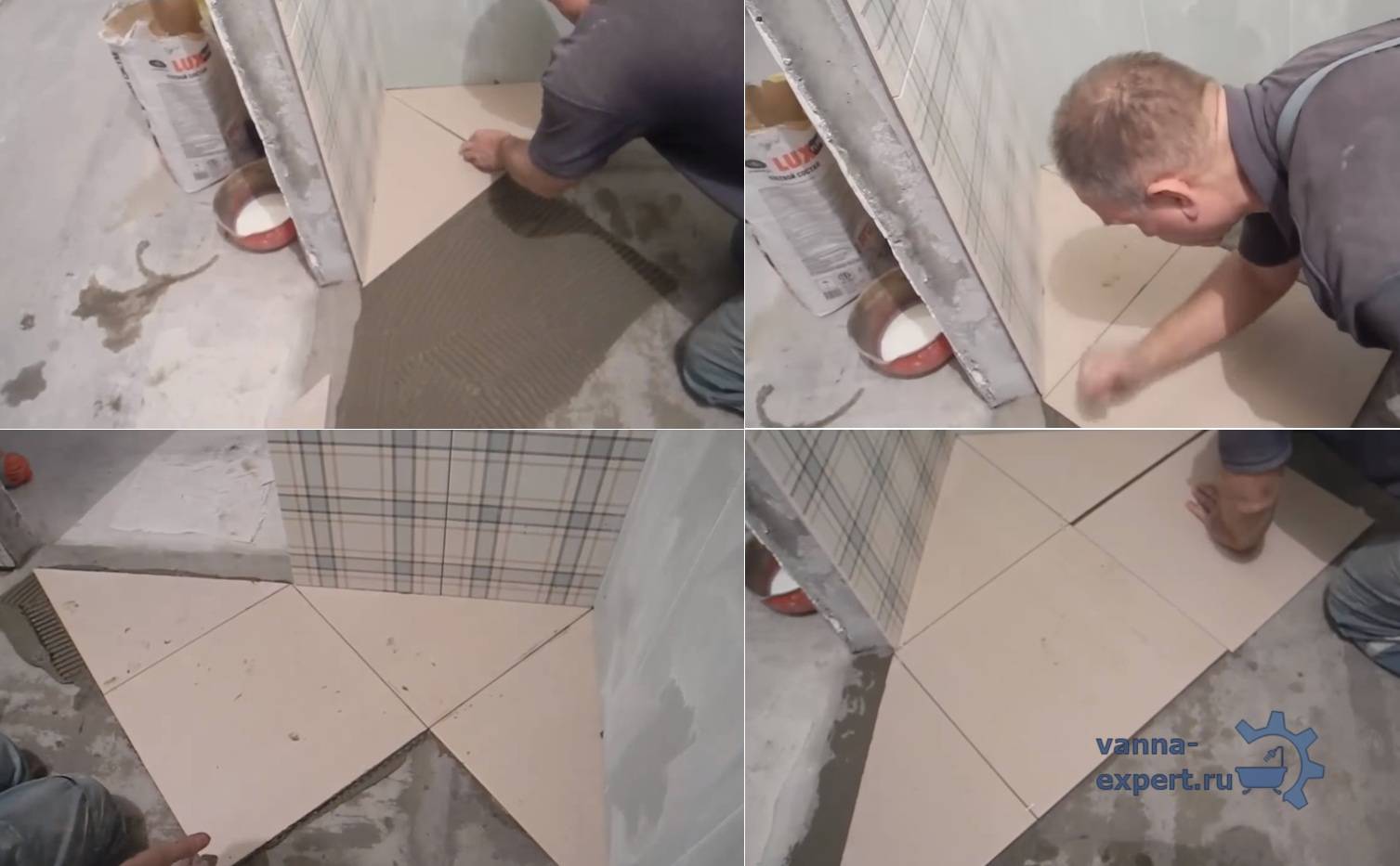 Как класть плитку на пол в ванной: укладка плитки пошагово и особенности выполнения работ