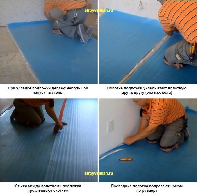 Как постелить ламинат своими руками на бетонный пол: инструкция.
