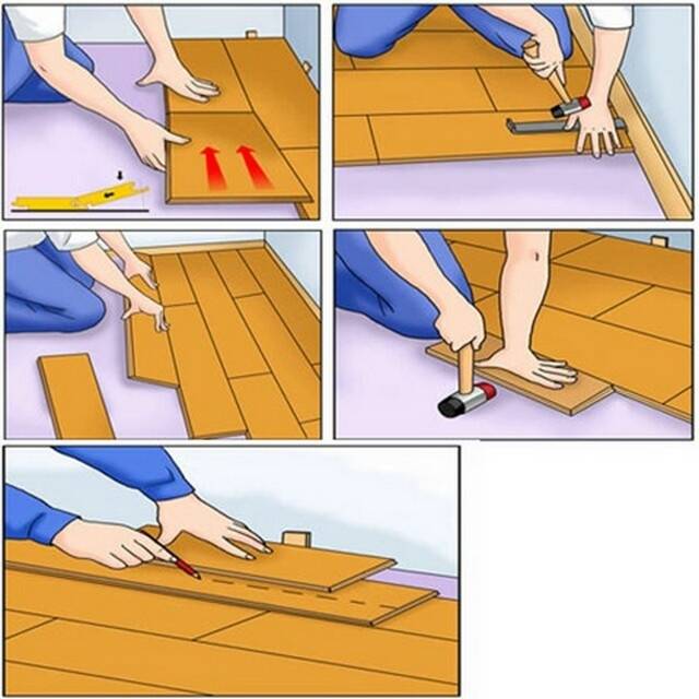 Укладка ламината на деревянный пол своими руками: инструкция