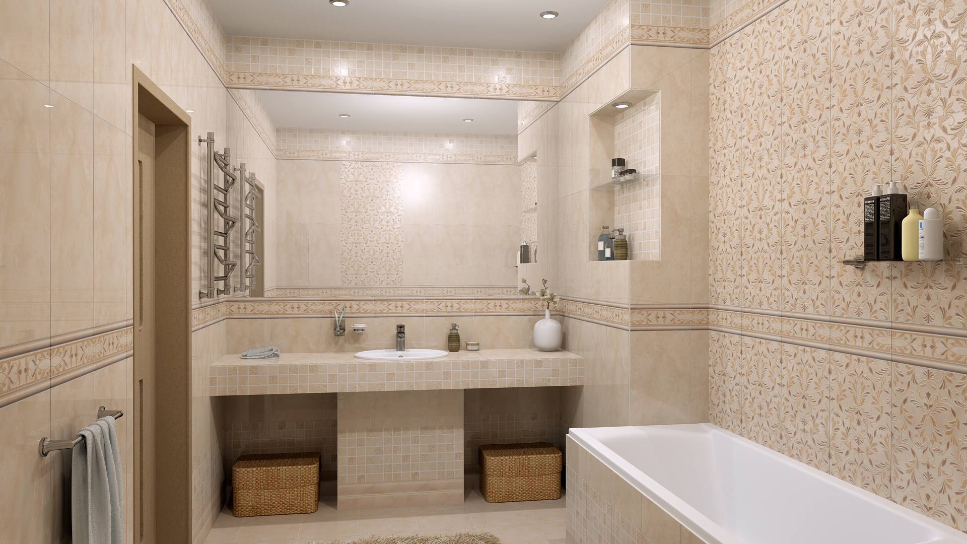 100 лучших идей дизайна: кафель для ванной комнаты на фото