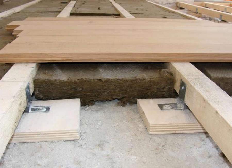 Крепление лаг к бетонному полу без сверления - строительство просто