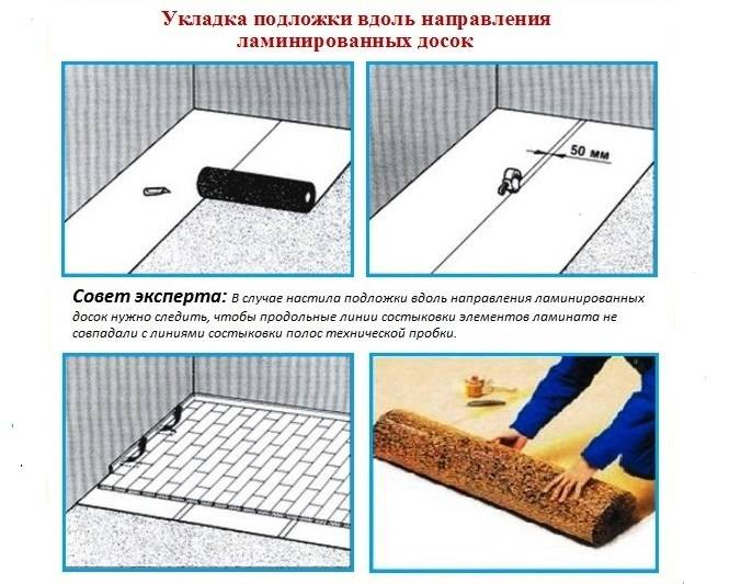 Укладка подложки под ламинат: инструкции для всех видов подложек