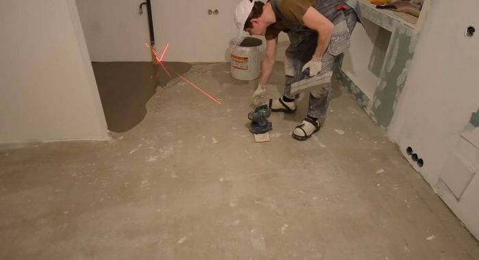 Выравнивание бетонного пола своими руками: правила работы