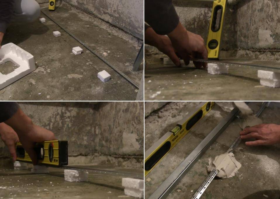 Как выровнять пол под плитку своими руками и чем, стяжка под бетонное перекрытие