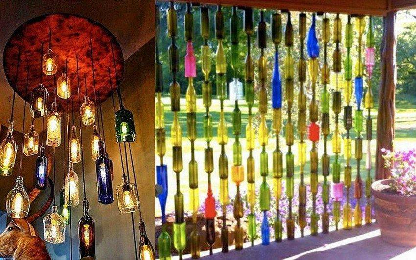 50 идей поделок из стеклянных бутылок