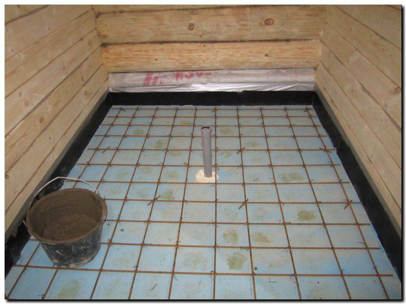 Пол в бане из бетона: требование, конструкция и заливка