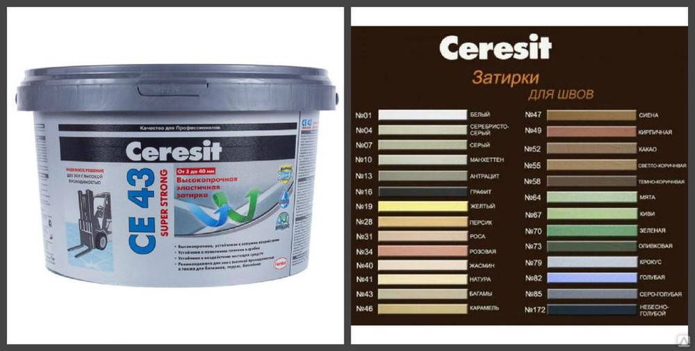 Затирка для плитки ceresit: цветовая гамма, технические характеристики