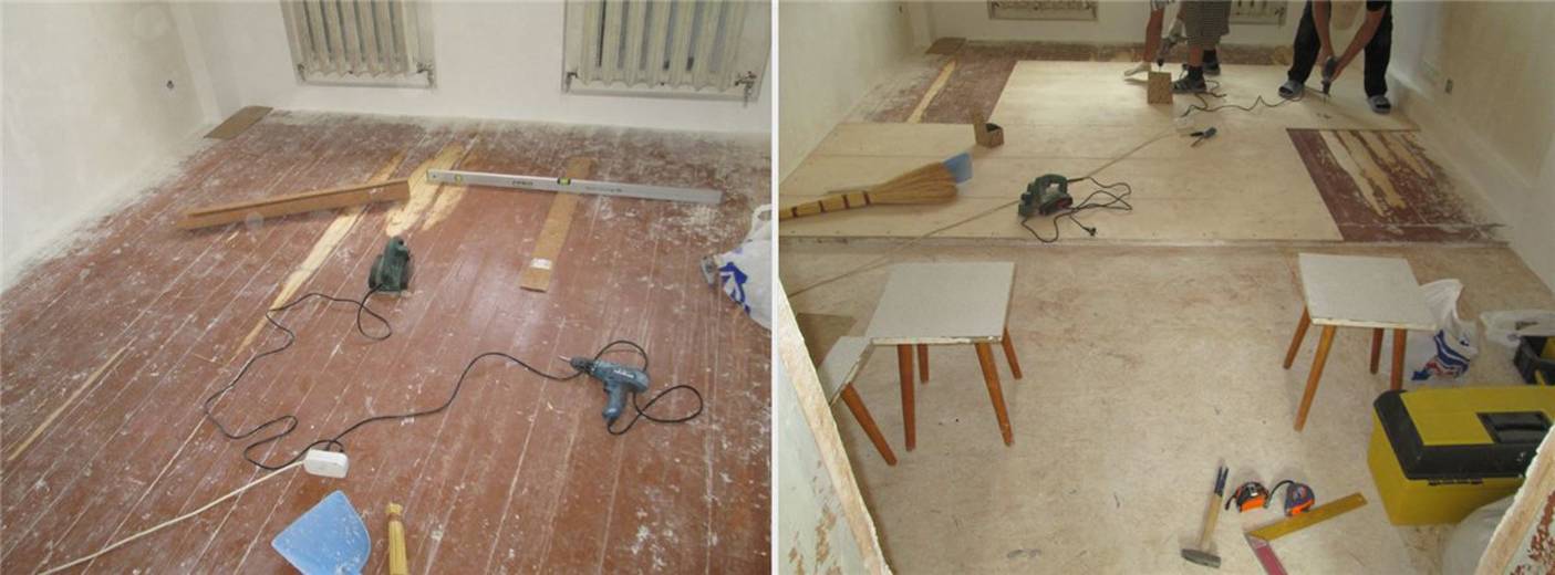 Подготовка пола под линолеум — старого бетонного, деревянного