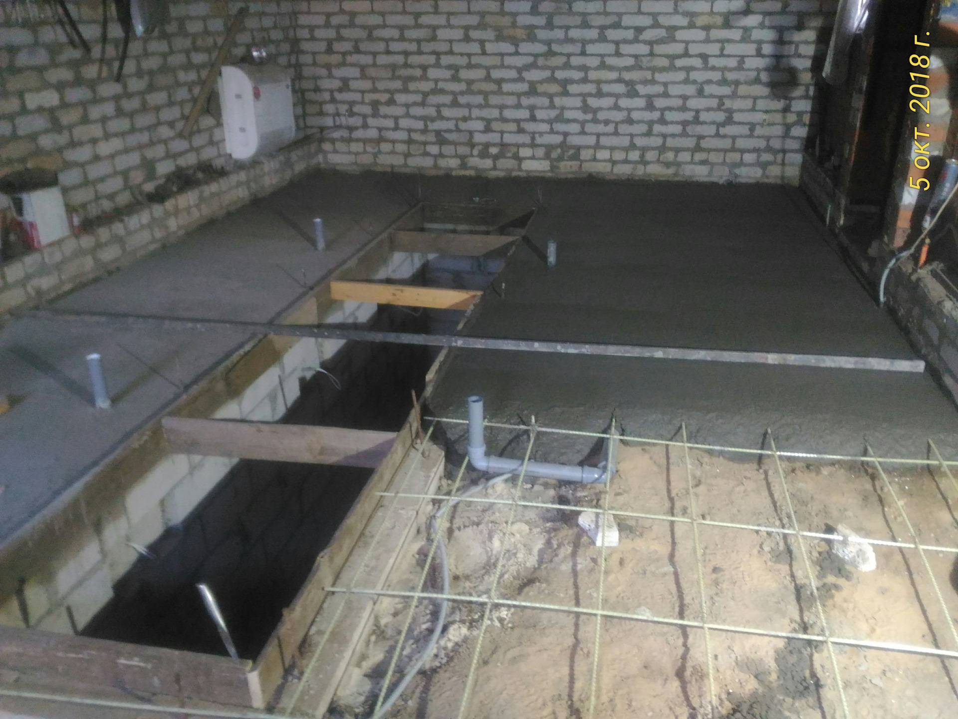 Как залить пол в гараже бетоном: подготовка, стяжка и бетонирование
