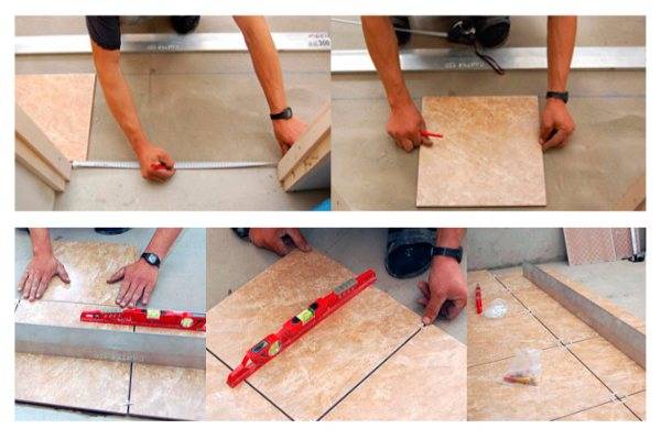Укладка плитки на кухне на пол: как положить напольную плитку, как выложить, как укладывать, раскладка, подготовка на фото и видео