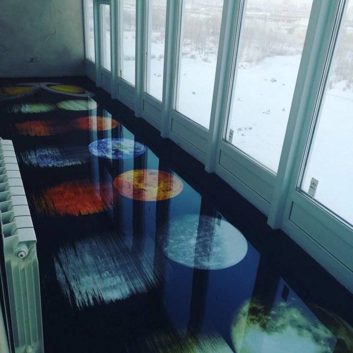 Наливной пол на балконе
